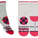 ZAG Miraculous Ladybug, Çocuk Çorabı, Gri Kırmızı - Gr. 23/26