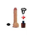 ZAGA OYUN 241077753042 24 Cm Belden Bağlamalı Su Fışkırtmalı Realistik Penis Anal Vajinal Dildo
