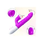 ZAGA OYUN 337769100390 Şarjlı Akıllı Isıtmalı Dil Hareketli Titreşimli G-Spot Klitoris Uyarıcı 2 In 1 Penis Rabbit Vibratör