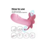 ZAGA OYUN 337769100396 Amanraya Klitoris G-Spot Ve Anal Uyarıcı 3 In 1 Giyilebilir Kelebek Vibratör - Pembe