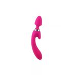 ZAGA OYUN 337769100446 Çift Taraflı Klitoris Ve G-Spot Uyarıcı Wand Massager Dildo Vibratör - Pembe