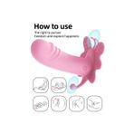 Zaga Oyun Amanraya Klitoris G-Spot ve Anal Uyarıcı 3 In 1 Giyilebilir Kelebek Vibratör - Pembe