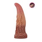 Zaga Oyun Çift Katmanlı Platinyum Silikon Canavar Dildo 25 Cm