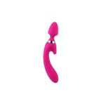 Zaga Oyun Çift Taraflı Klitoris Ve G-Spot Uyarıcı Wand Massager Dildo Vibratör - Pembe