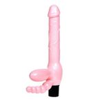 Zaga Oyun Çift Taraflı Strapon Belden Bağlamalı G-Spot Vibratör Anal Plug