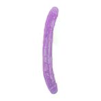 Zaga Oyun Hi-Rubber Şeffaf Jel Çift Taraflı Dildo - 32.5Cm Mor 241077752365