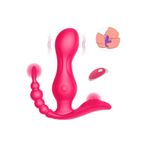 Zaga Oyun Kablosuz Kumandalı G-Spot Anal Ve Klitoris Uyarıcı Külot İçi Giyilebilir 3 İn 1 Vibratör