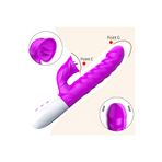 Zaga Oyun Şarjlı Akıllı Isıtmalı Dil Hareketli Titreşimli G-Spot Klitoris Uyarıcı 2 İn 1 Penis Rabbit Vibratör