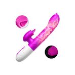 Zaga Oyun Şarjlıısıtmalı İleri Geri Dil Hareketli G-Spot Ve Klitoris Uyarıcı 2 1 Yapay Penis Rabbit Vibratör