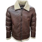 Zagmen Z01037 Erkek Yakası Kürklü Fermuarlı Deri Ceket - Z01037 - Kahverengi - ST01037-KAHVERENGI-XL