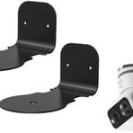 ZahoTse for eufy Security Indoor Cam S350 tutucu duvar askısı eufy Security Indoor Cam S350 stand tutucu aksesuar, eufy Security Indoor Cam S350 hoparlör aksesuar raf (2 adet, siyah) JB06