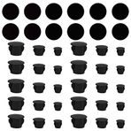 Zaky 6/8/10 mm Delik Tıkaçları Plastik 21 mm Kendinden Yapışkanlı Vida Delik Çıkartmaları Kilitleme Deliği Tüpü Gömme Tip Panel Tapalar Bağlantı Elemanı Kapağı Mutfak Dolabı Mobilya İçin Siyah 144 Adet