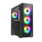ZALMAN N5 TF ATX Mid Tower 4 RGB Fanlı Kasa, 1 x Kulaklık, 1 x Mikrofon, 2 x USB 2.0, 1 x USB 3.0, Fan Kontrol, Renkli Akralik Panel, PCI/AGP, 365mm, Siyah