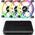 Zalman ZM-LF120A3 Argb 120MM Dual Ring 3'lü Fan Seti (Kontrolcü Dahil) - Renkli