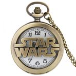 ZALTAS Retro Star Wars Hollow Kuvars Cep İzle Rahat Fob Kolye Zincirli Kolye Saati Noel Hediyesi