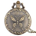 ZALTAS Vintage Bronz Kraliyet Taç Desen Kuvars Cep İzle Kapaklı Kolye Kazak Zincir Kolye