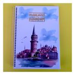 Zamansız Haftalık Ajandam Manifest Defteri 17X24CM 100 Yaprak Planlayıcı Defter Galata - Çok Renkli - 1 Adet