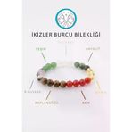 Zamansız Moda BS-ABDT-YB-00882 İkizler Burcu Taşlarından Oluşan Doğal Taş Bileklik 8 Mm Küre Kesim - Burç Bilekliği