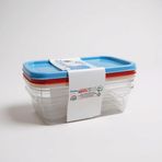 Zambak Plastik Zambak 3'lü Saklama Kabı 0,45 Lt ZP 657