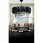 Zamira 45 Cm'lik Gold Kristal Taşlı Lüx Avize 4'lü Black Gold - Yatak Odası - Salon - Mutfak - Hol Altın