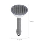 Zampa 20x10 cm Plastik Basmalı Oval Kedi Köpek Tarağı