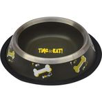 Zampa 32 Oz Kaymaz Tabanlı Kemik Desenli Köpek Mama-Su Kabı