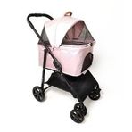 Zampa Albon 53x77x100 cm Pembe Tekerlekli Kedi ve Köpek Taşıma Arabası