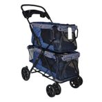 Zampa BL04-N Mavi 51x85x100 cm Twins Kedi ve Köpek Arabası