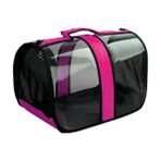 Zampa Flybag Pembe 25x26x44 cm Kedi Köpek Şeffaf Taşıma Çantası
