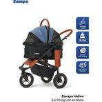 Zampa Helios Kedi & Köpek Arabası Lacivert, 15 kg Taşıma Kapasitesi ile Güvenli Seyahat İçin Tasarlandı