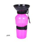 Zampa İçirme Hazneli Köpek Seyahat Su Kabı Pembe 500 Ml