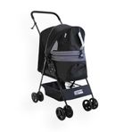 Zampa SP02XK-B 42x69x88 cm Siyah Showtime Kedi ve Köpek Arabası