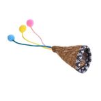 Zampa Üç İpli Tüylü Hasır Kahverengi 18.5x6 cm Kedi Oyuncağı