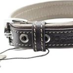 Zampa Yumuşak Dokulu Gerçek Deri Flatiron Köpek Boyun Tasması Toprak Kahverengi 3X54 cm