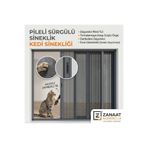 zanaat alüminyum KEDİ SİNEKLİK PİLELİ SÜRGÜLÜ 90×210