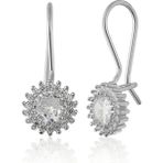 Zanaat Silver 925 Ayar Gümüş Elmas Montür Mengeç Küpe