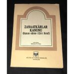 Zanaatkarlar Kanunu Kanun-Name-İ Ehl-İ Hıref (Sahafiye Kitap)