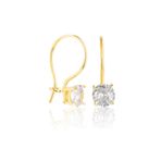 Zanaatsilver 925 Ayar Gümüş Rose Kaplama 7 mm Tektaş Mengeç Küpe