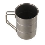 zaoalife Retro eski kahve su bardağı,Paslanmaz çelik kamp kahve kupa saplı,Metal çay bardakları,Taşınabilir kamp kupa,Seyahat için su içme fincanı,