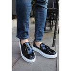 Zapatos CH127 Loafer-X Erkek Günlük Bağcıksız Corcik Rugan Klasik Ayakkabı Rbt - Siyah - 001-Siyah