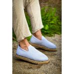Zapatos CH305 Erkek Günlük Bağcıksız Hasır Taban Triko Klasik Ayakkabı Tht - Beyaz