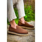 Zapatos CH305 Erkek Günlük Bağcıksız Hasır Taban Triko Klasik Ayakkabı Tht - Kahverengi - 02-Kahverengi
