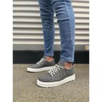 Zapatos JY152 Cool Bağcıklı Keten Erkek Günlük Spor Klasik Ayakkabı Kbt - Gri