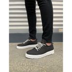 Zapatos JY152 Cool Bağcıklı Keten Erkek Günlük Spor Klasik Ayakkabı Kbt - Siyah - 001-Siyah