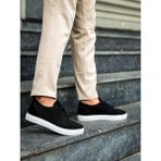 Zapatos KB101 Erkek Günlük Bağcıklı Triko Spor Sneaker Ayakkabı Tbt - Siyah - 001-Siyah