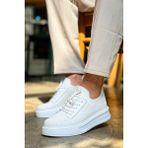 Zapatos KB116 Erkek Günlük Bağcıklı Triko Spor Sneaker Ayakkabı Tbt - Beyaz