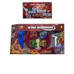 Zapp Toys Wind Warriors - 4'lü Metal Savaş Topacı ve Arena Seti (Işıklı/Fırlatıcılı)