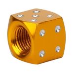 Zar Desenli Metal Sibop Kapağı 4 Adet - Altın