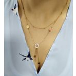Zaradise Accessories Kadın Rose Gold Renkli Ikili Çelik Kolye