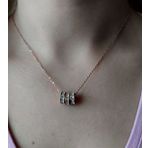 Zaradise Accessories Kadın Three Wheel Rose Gold Renkli Çelik Kolye